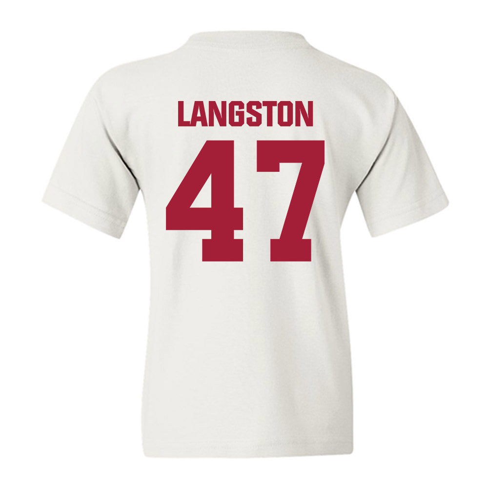 Indiana - NCAA Football : Mark Langston - Classic Shersey Youth T-Shirt-1