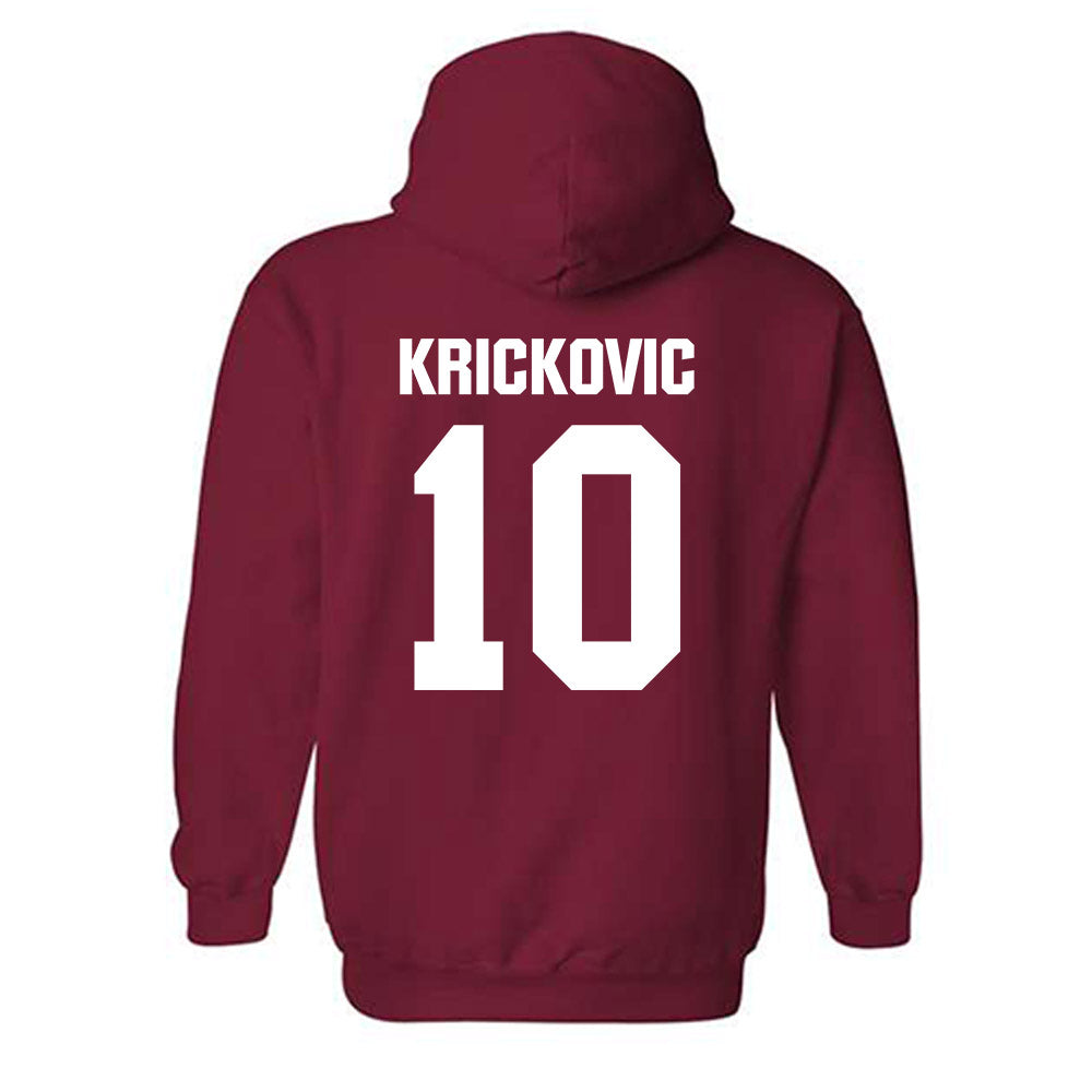 Indiana - NCAA Women's Volleyball : Teodora Krickovic - Classic Shersey Hooded Sweatshirt-1