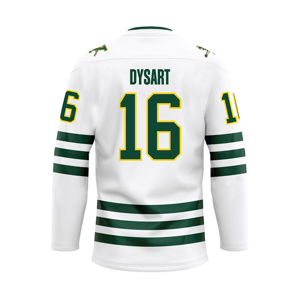 UVM - NCAA Men's Ice Hockey : Tyler Dysart - White Hockey Jersey-1