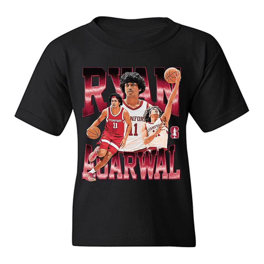 Stanford - NCAA Men's Basketball : Ryan Agarwal - Player Collage Youth T-Shirt-0