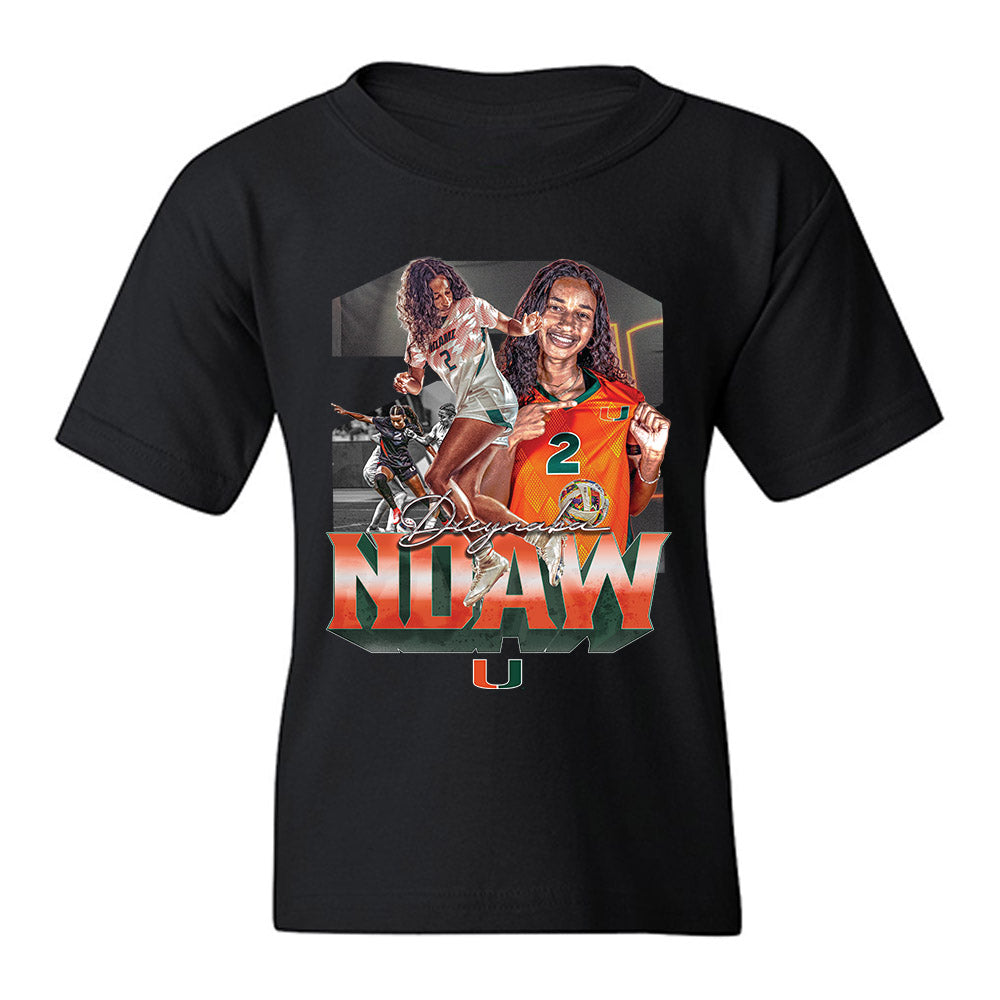 Miami - NCAA Women's Soccer : Dieynaba Ndaw - Youth T-Shirt-0