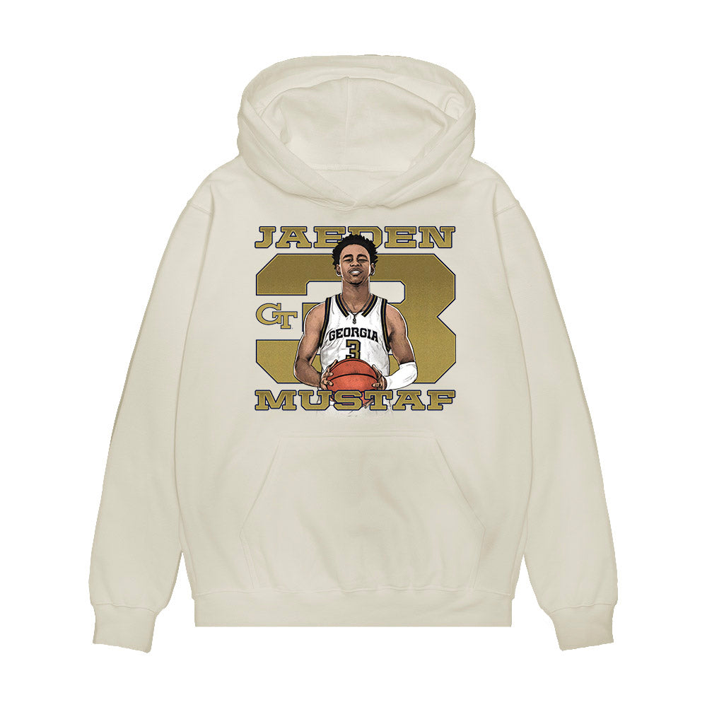 Georgia Tech - NCAA Men's Basketball : Jaeden Mustaf - Premium Hooded Sweatshirt-0