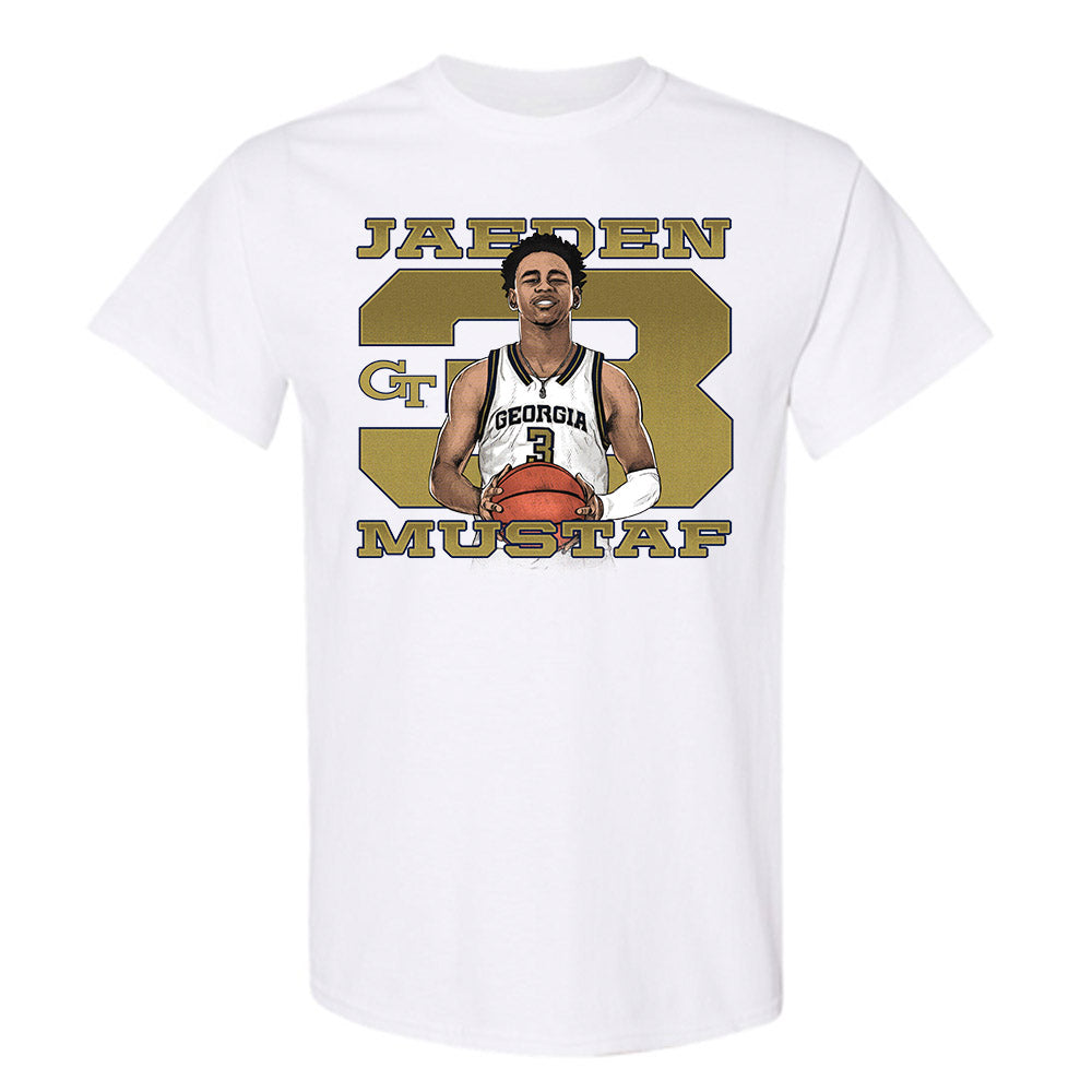 Georgia Tech - NCAA Men's Basketball : Jaeden Mustaf - T-Shirt-0