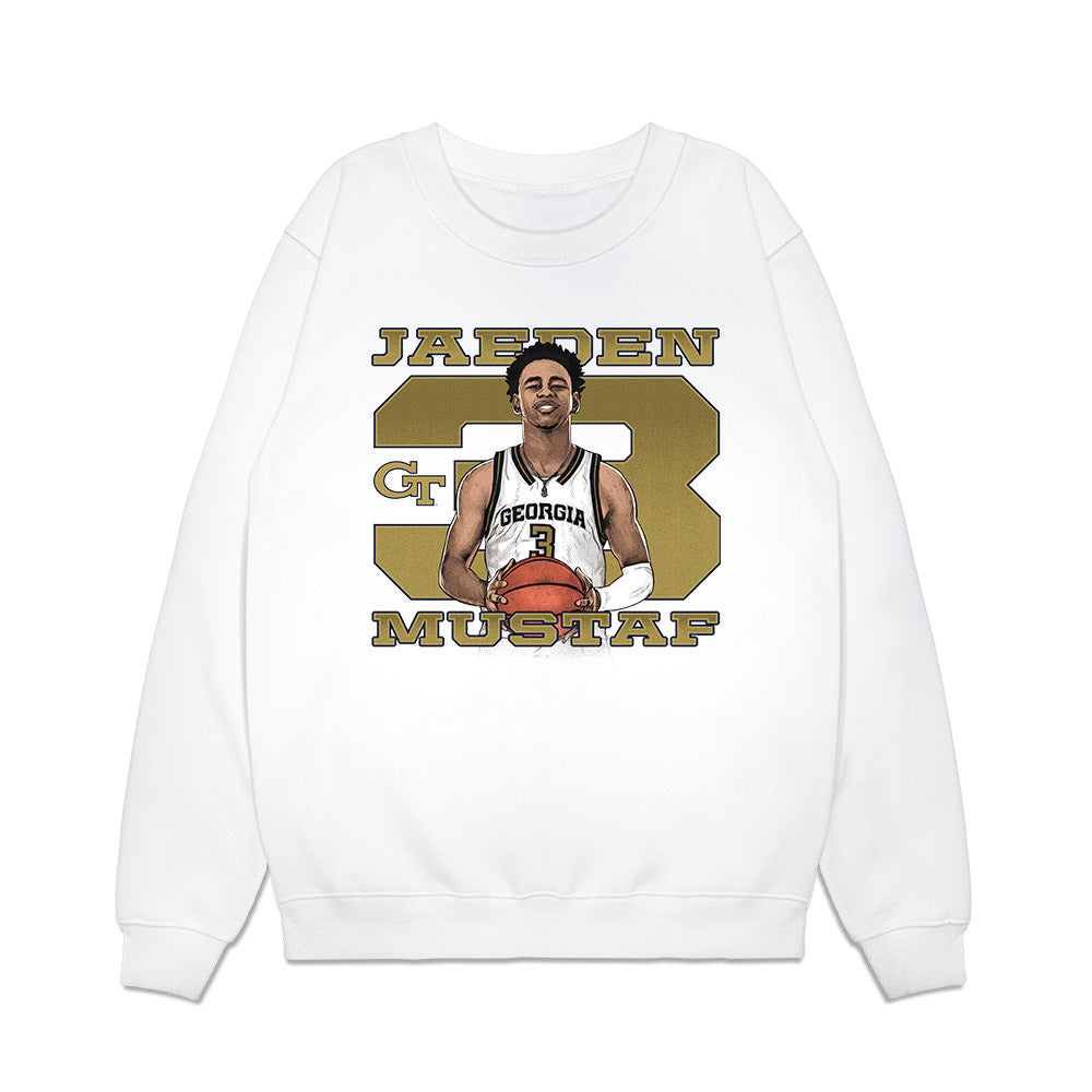 Georgia Tech - NCAA Men's Basketball : Jaeden Mustaf - Premium Crewneck Sweatshirt-0