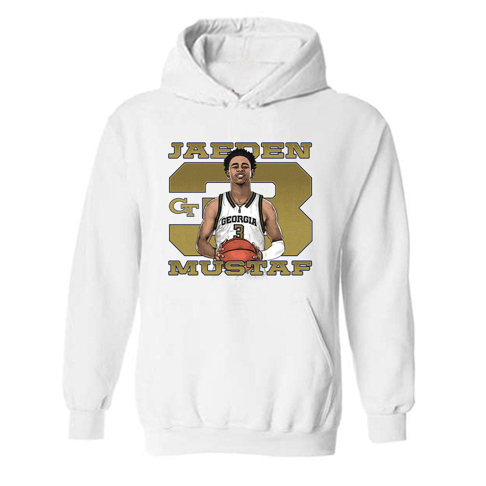 Georgia Tech - NCAA Men's Basketball : Jaeden Mustaf - Hooded Sweatshirt-0