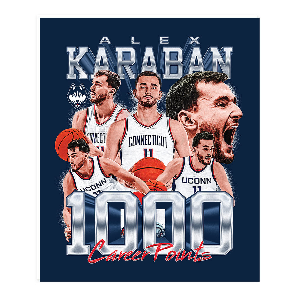 UConn - NCAA Men's Basketball : Alex Karaban - Poster 20x24-0