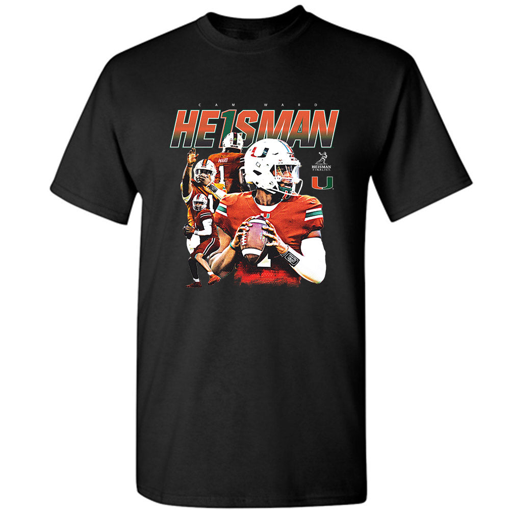 Miami - NCAA Football : Cam Ward - Player Collage T-Shirt-0