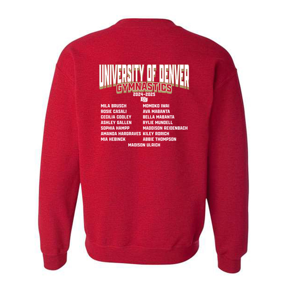 DU - NCAA Women's Gymnastics : - Roster Shirt Crewneck Sweatshirt-1