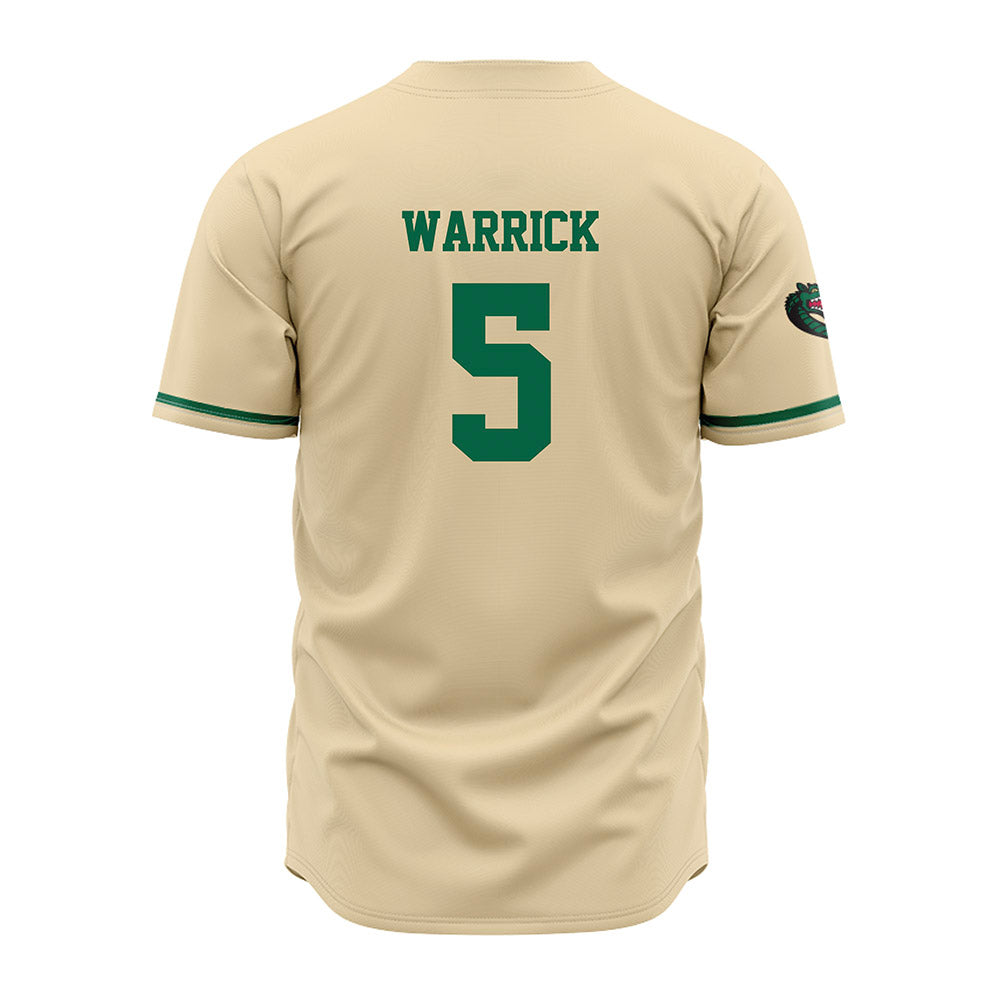 UAB - NCAA Baseball : Isaac Warrick - Cream Jersey-1