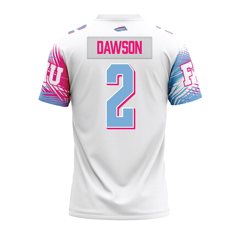 FIU - NCAA Football : Tarvarish Dawson - Vice White Premium Football Jersey-1