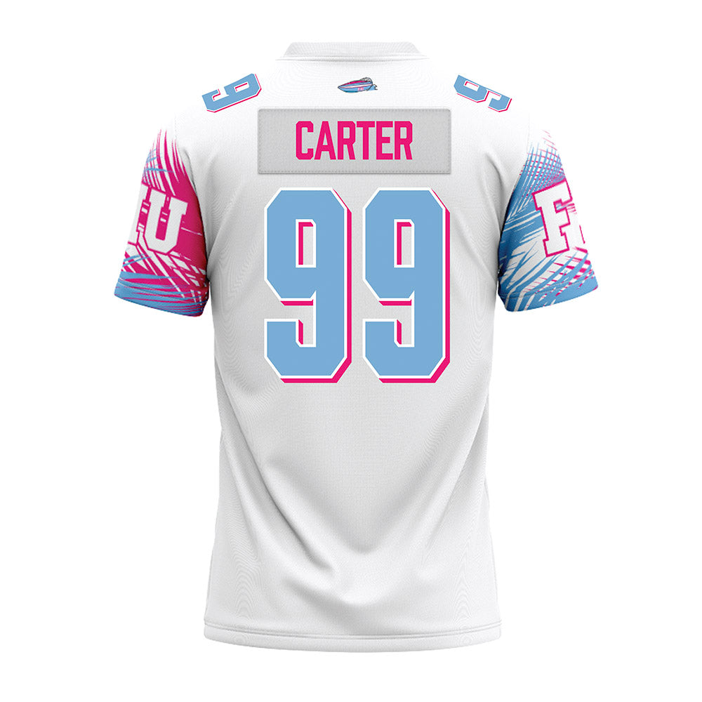 FIU - NCAA Football : Germaine Carter - Vice White Premium Football Jersey-1