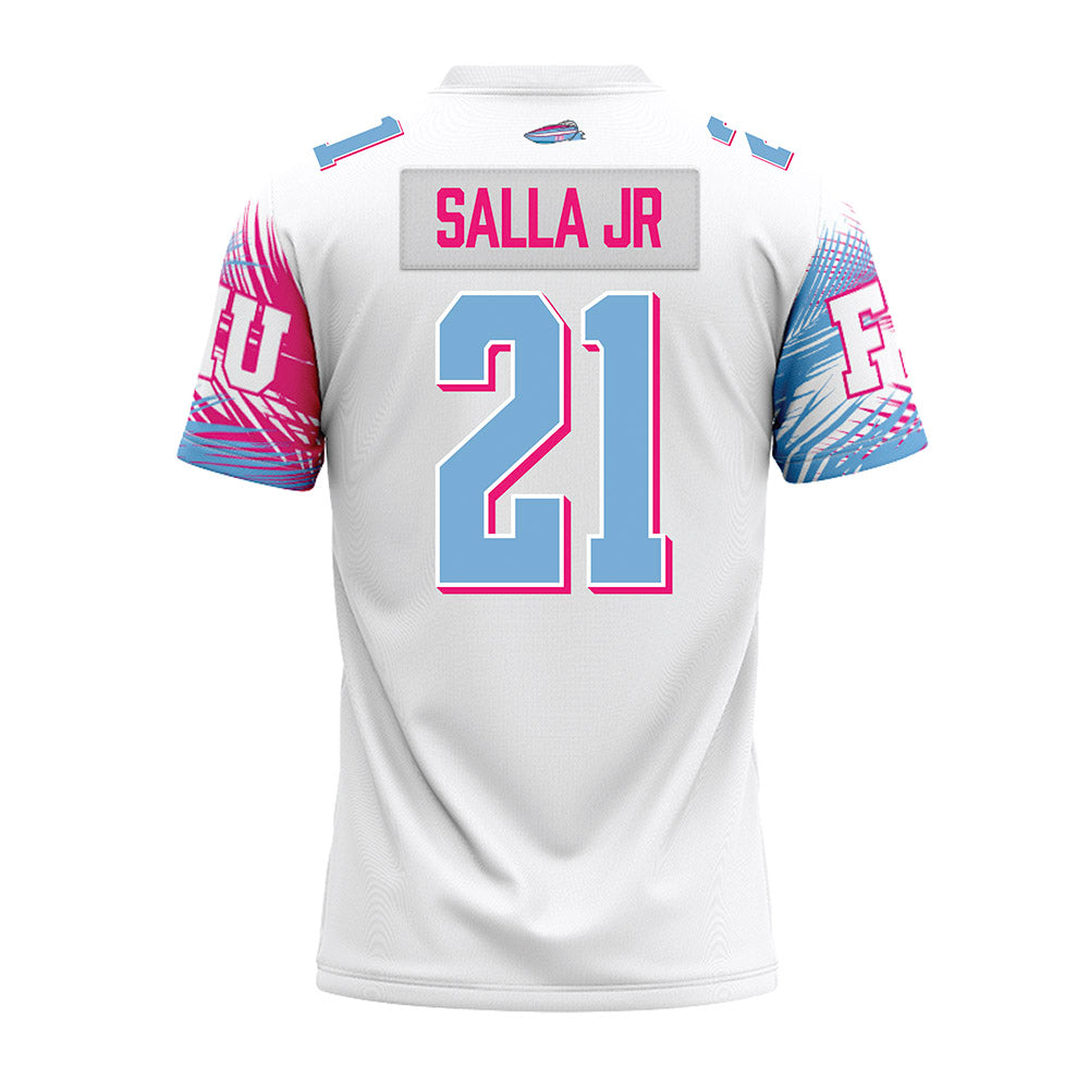 FIU - NCAA Football : Bobby Salla Jr - Vice White Premium Football Jersey-1