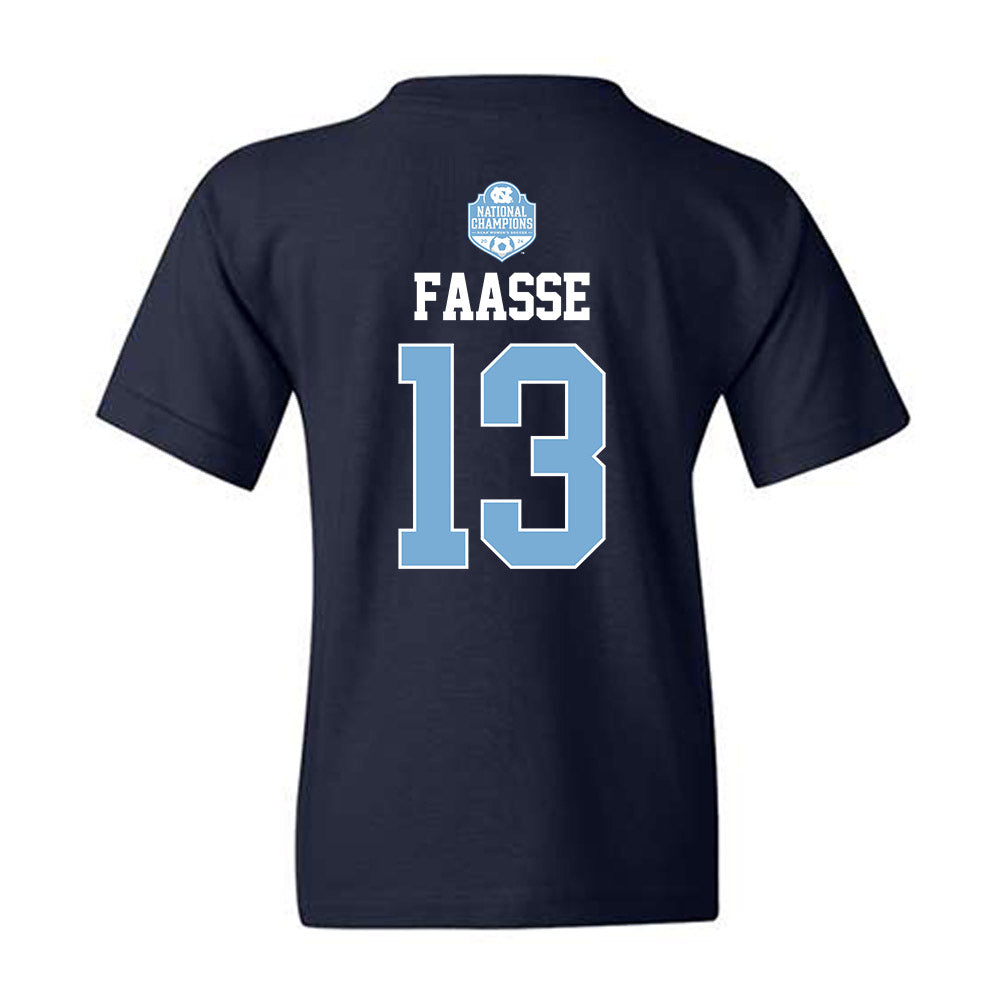 UNC - NCAA Women's Soccer : Kate Faasse - Champs Classic Shersey Youth T-Shirt-1