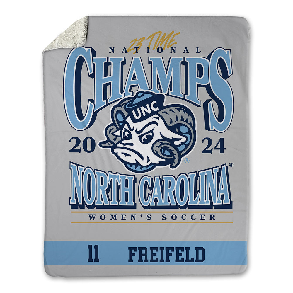 UNC - NCAA Women's Soccer : Eres Freifeld - National Champs v8 Blanket-0