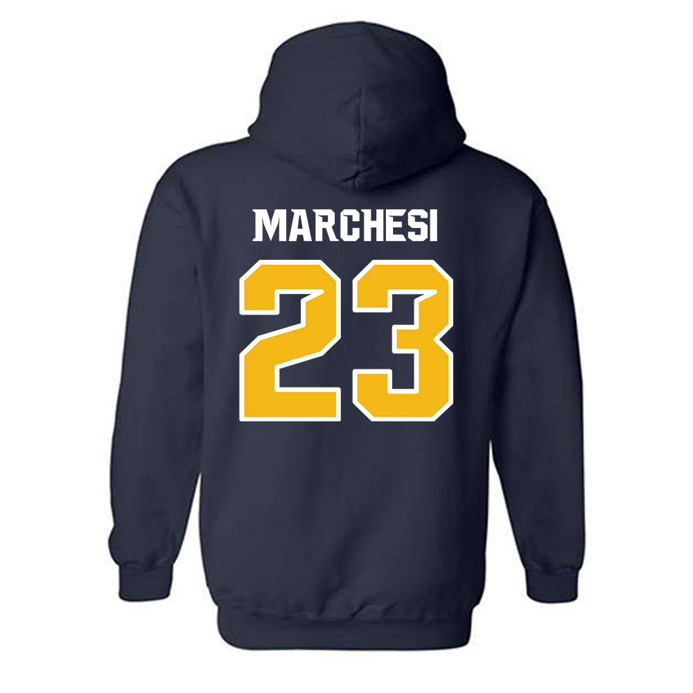 Northern Arizona - NCAA Women's Soccer : Madisyn Marchesi - Kiss My Axe V1 Classic Shersey Hooded Sweatshirt-1