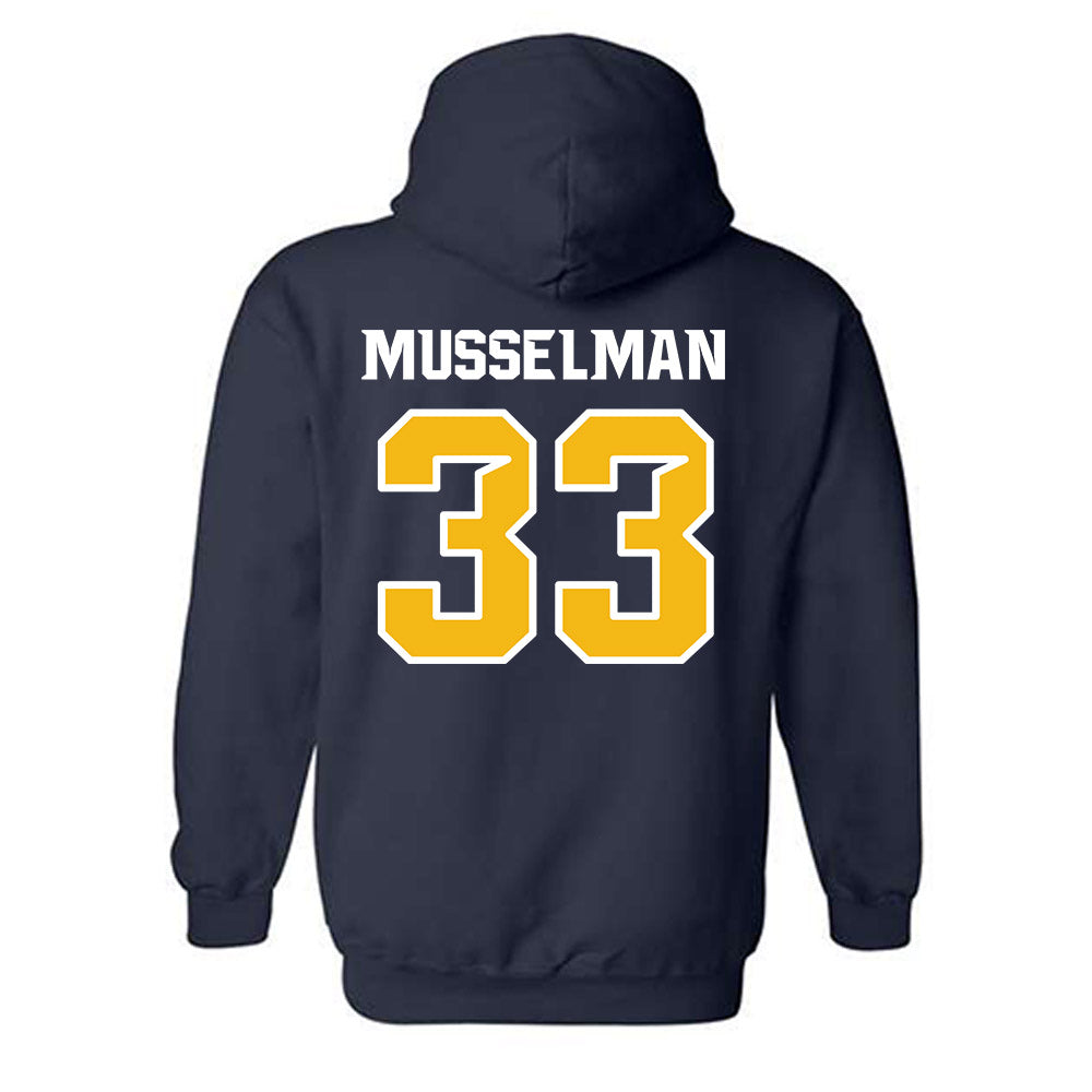 Northern Arizona - NCAA Women's Swimming & Diving : Elsa Musselman - Kiss My Axe V1 Classic Shersey Hooded Sweatshirt-1