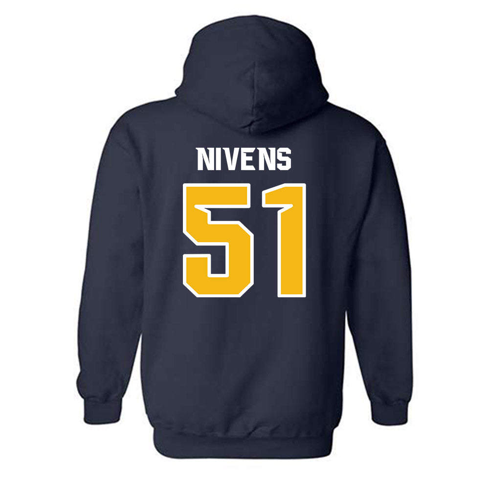 Northern Arizona - NCAA Football : Bobby Nivens - Kiss My Axe V3 Classic Shersey Hooded Sweatshirt-1