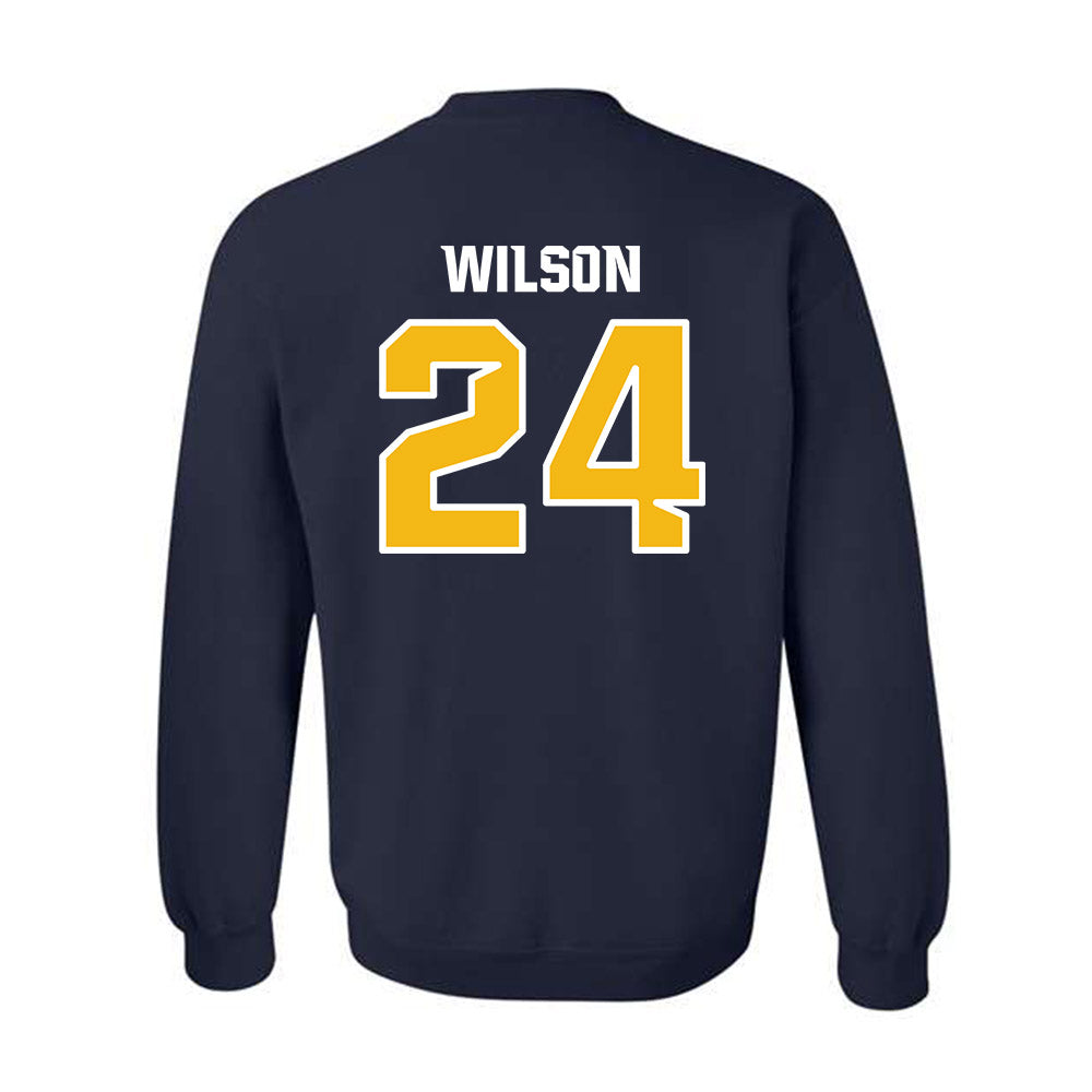 Northern Arizona - NCAA Football : Shahid Wilson - Kiss My Axe V3 Classic Shersey Crewneck Sweatshirt-1