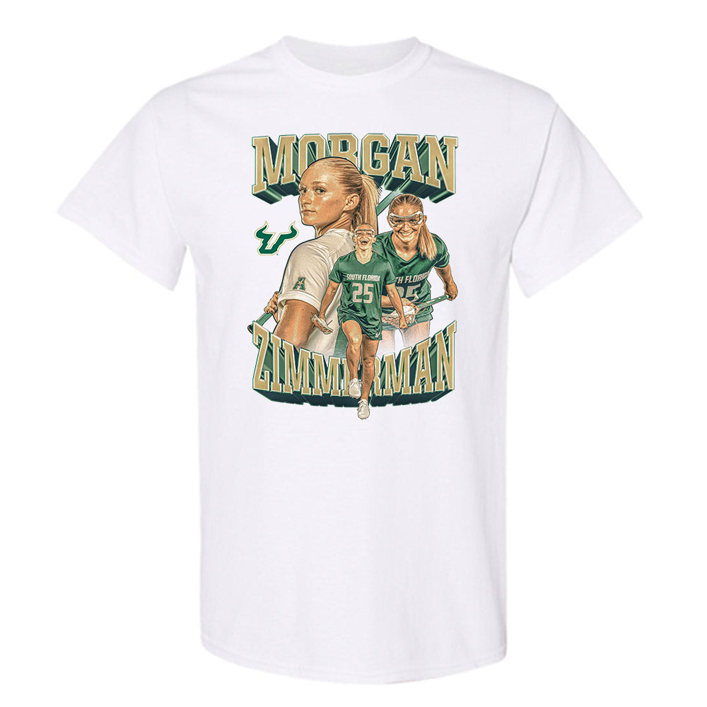 USF - NCAA Women's Lacrosse : Morgan Zimmerman - Player Collage T-Shirt-0