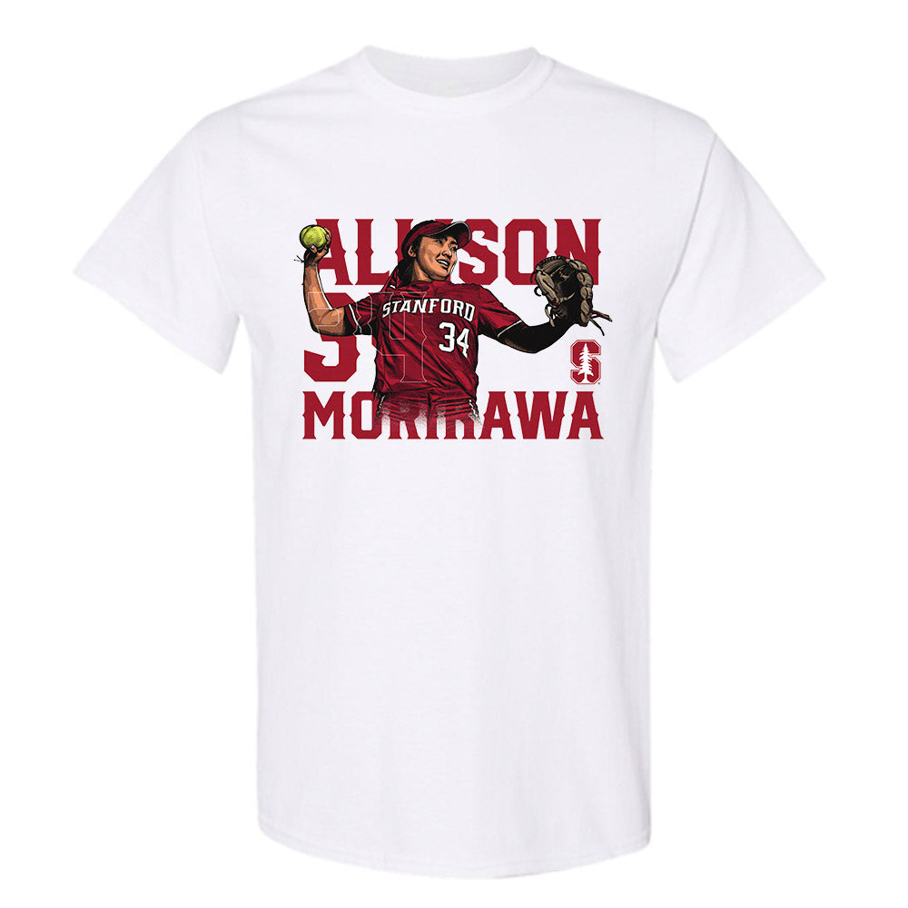 Stanford - NCAA Softball : Allison Morikawa - Individual Caricature T-Shirt-0