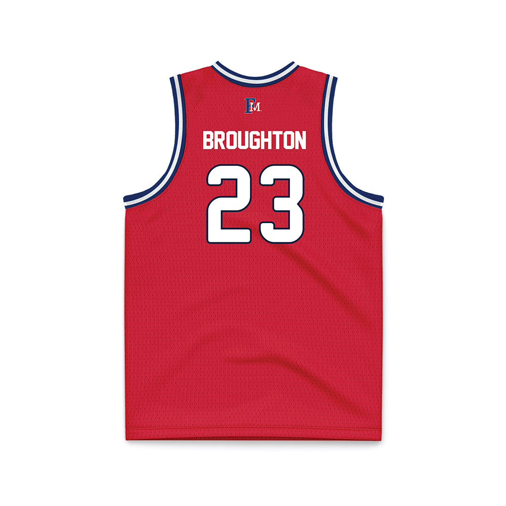 Francis Marion - NCAA Men's Basketball : Jaden Broughton - Red Basketball Jersey-1
