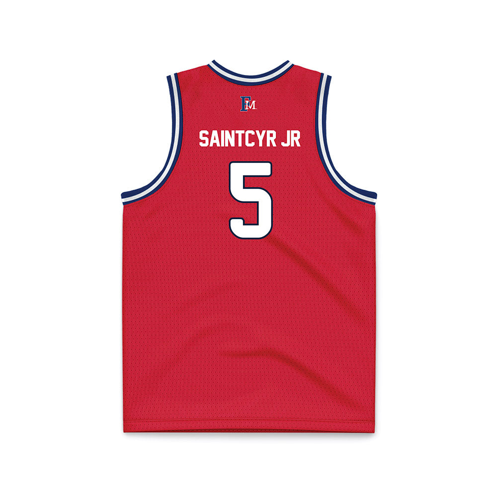 Francis Marion - NCAA Men's Basketball : Farid SaintCyr Jr - Red Basketball Jersey-1