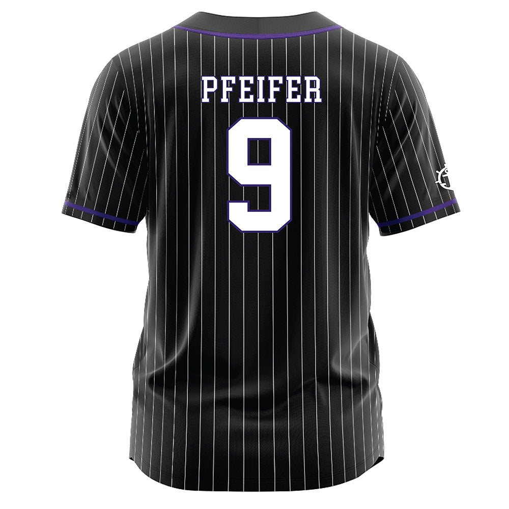 Portland - NCAA Baseball : Isaac Pfeifer - Black Jersey-1