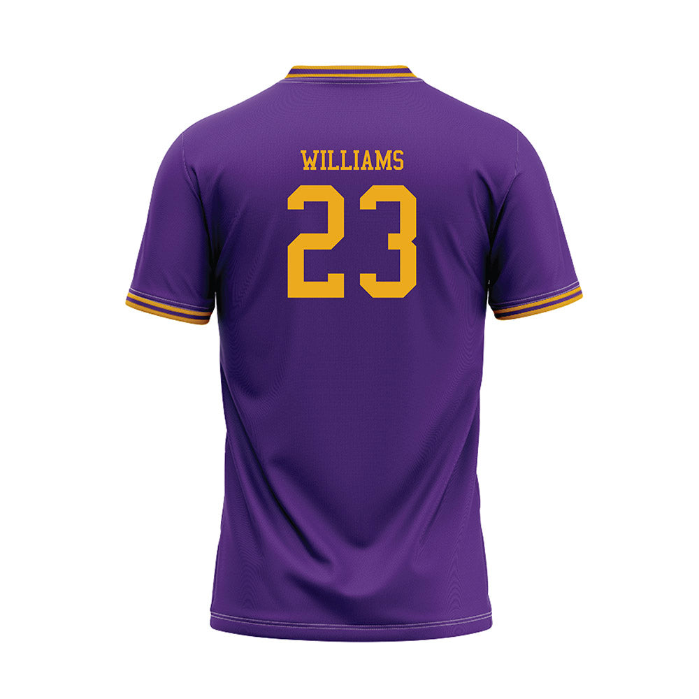 PVAMU - NCAA Baseball : Landon Williams - Purple Baseball Jersey-1