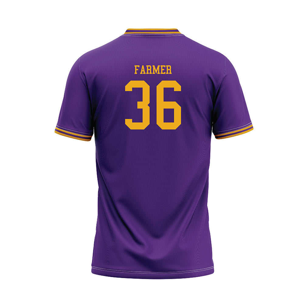 PVAMU - NCAA Baseball : Camden Farmer - Purple Baseball Jersey-1