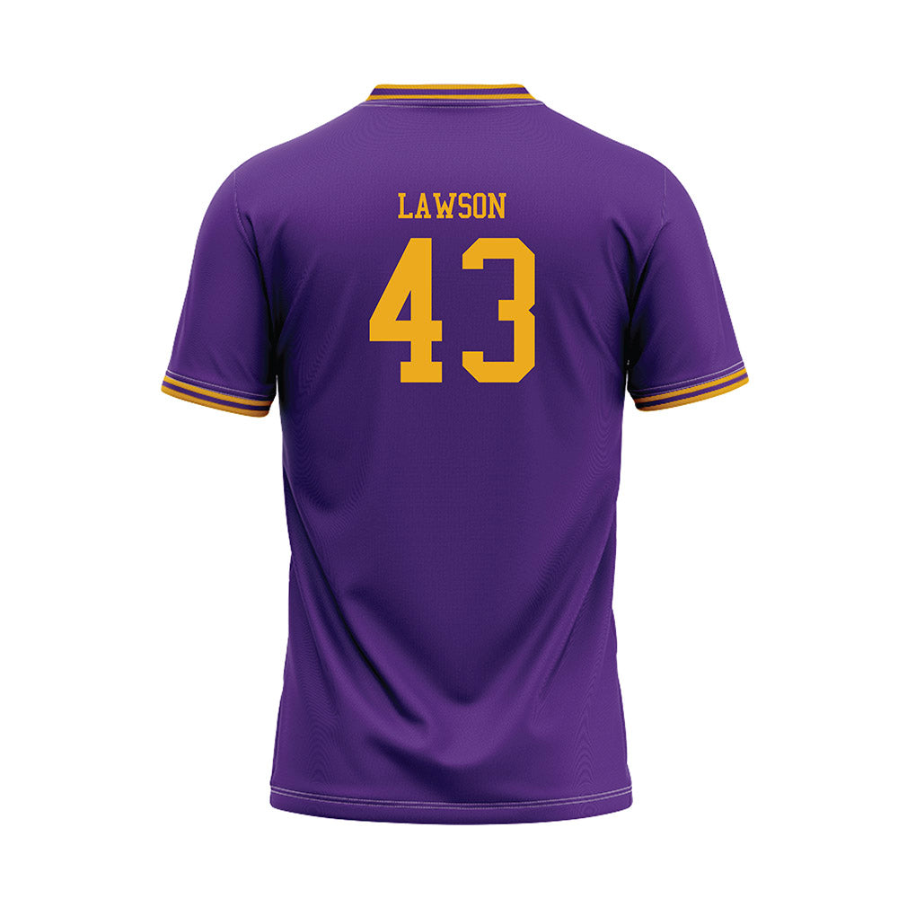 PVAMU - NCAA Baseball : John Lawson - Purple Baseball Jersey-1