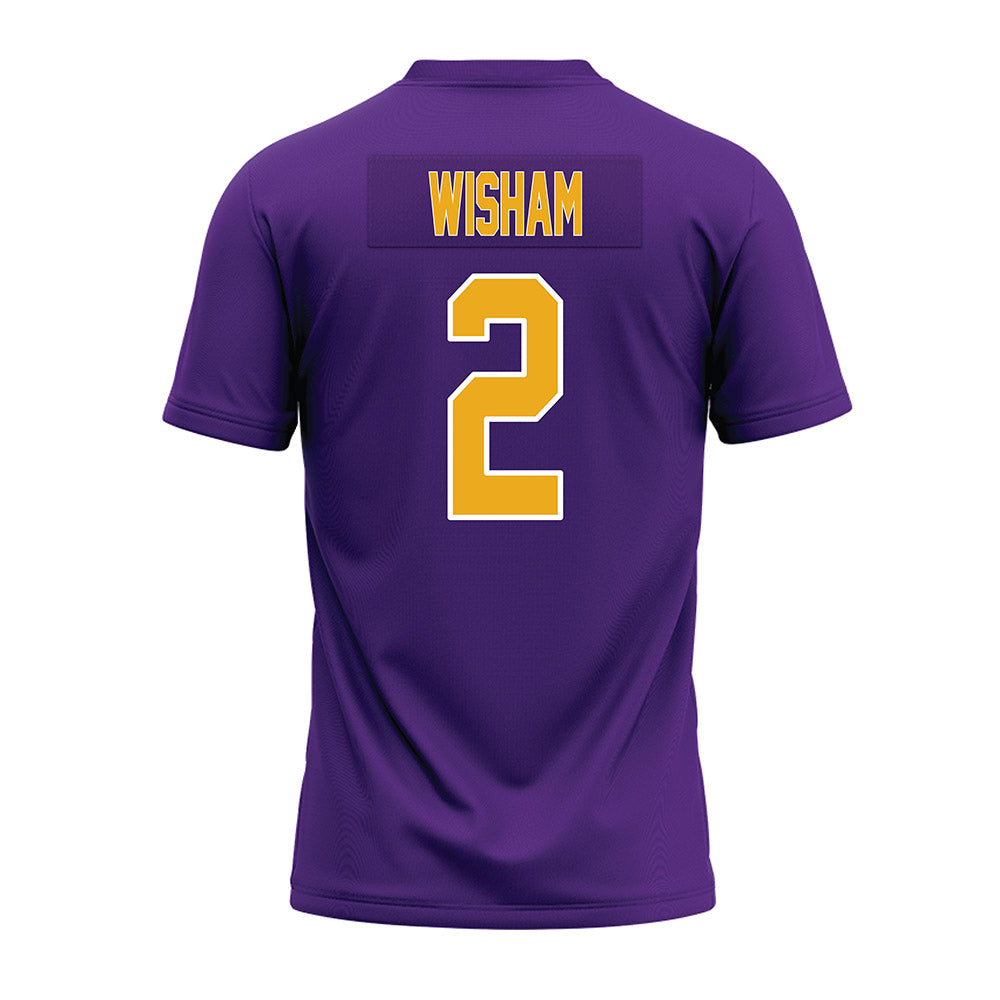 PVAMU - NCAA Football : Connor Wisham - Purple Premium Football Jersey-1