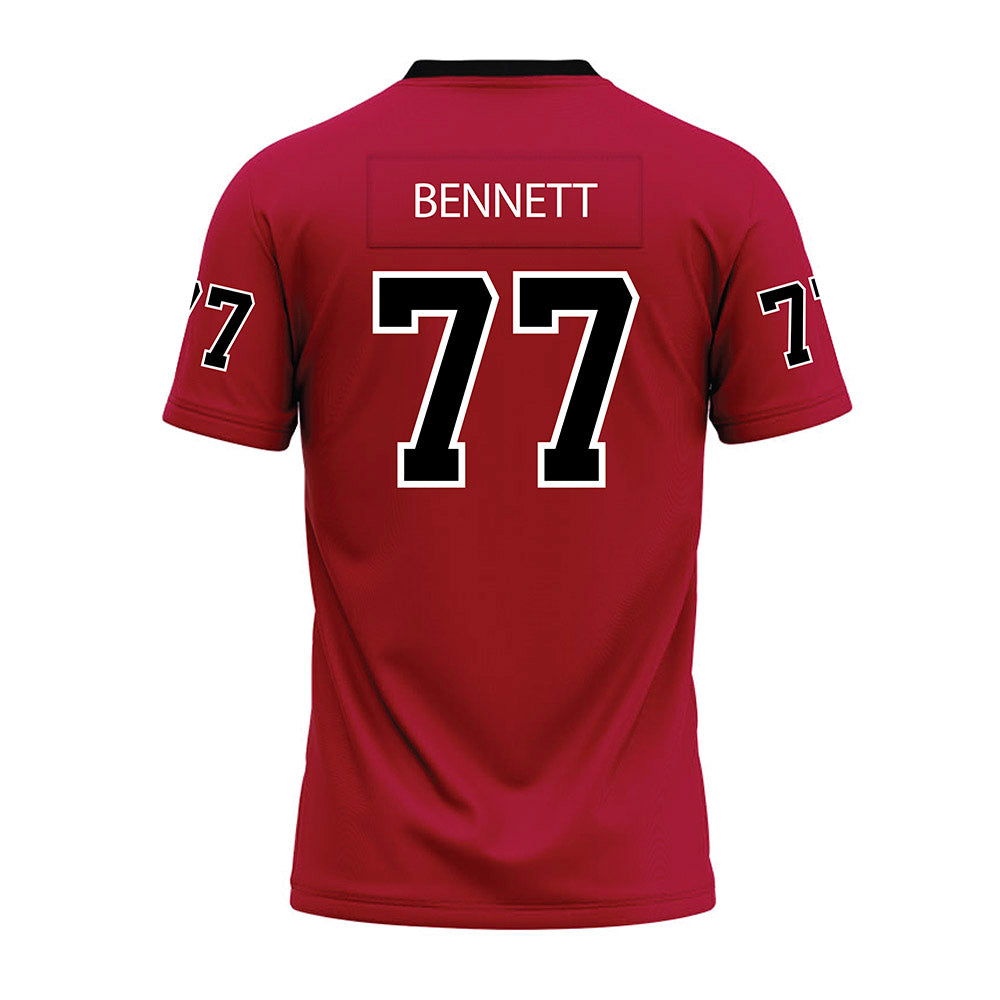 CWU - NCAA Football : Charlie Bennett - Crimson Premium Football Jersey-3