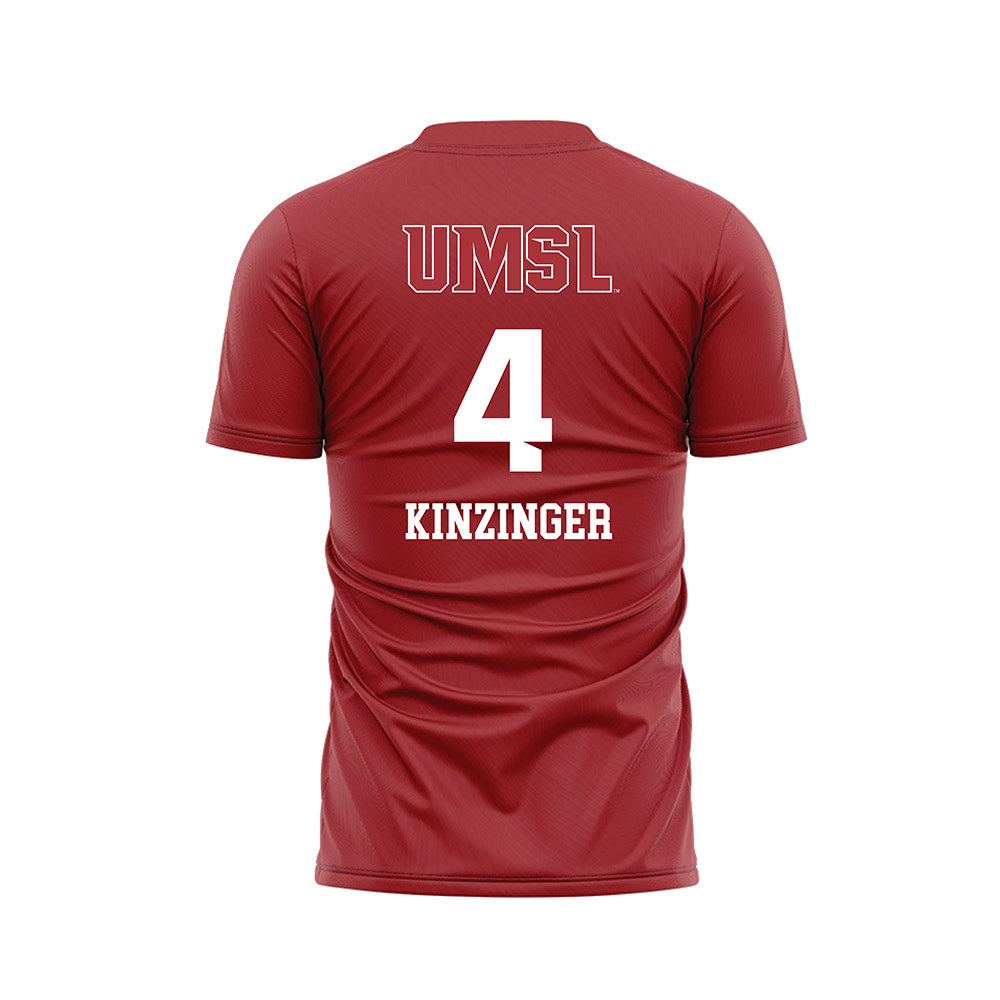 undefined - NCAA Women's Soccer : Karley Kinzinger - Red Soccer Jersey-1