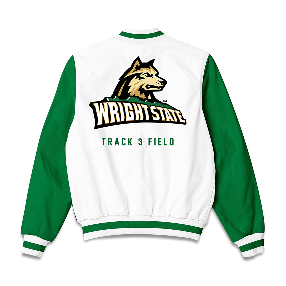 Wright State - NCAA Men's Track & Field : Huery Reed - Bomber Jacket-1