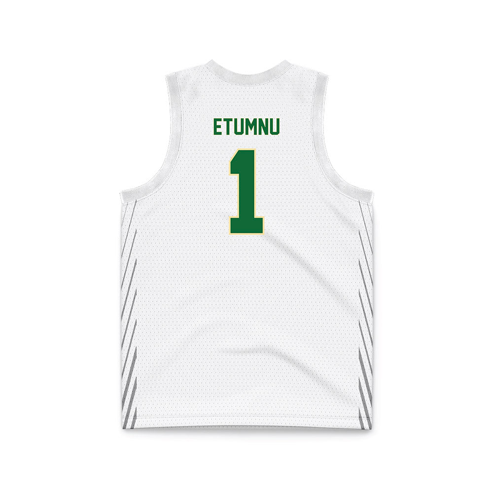 Wright State - NCAA Men's Basketball : Bryan Etumnu - White Basketball Jersey-1