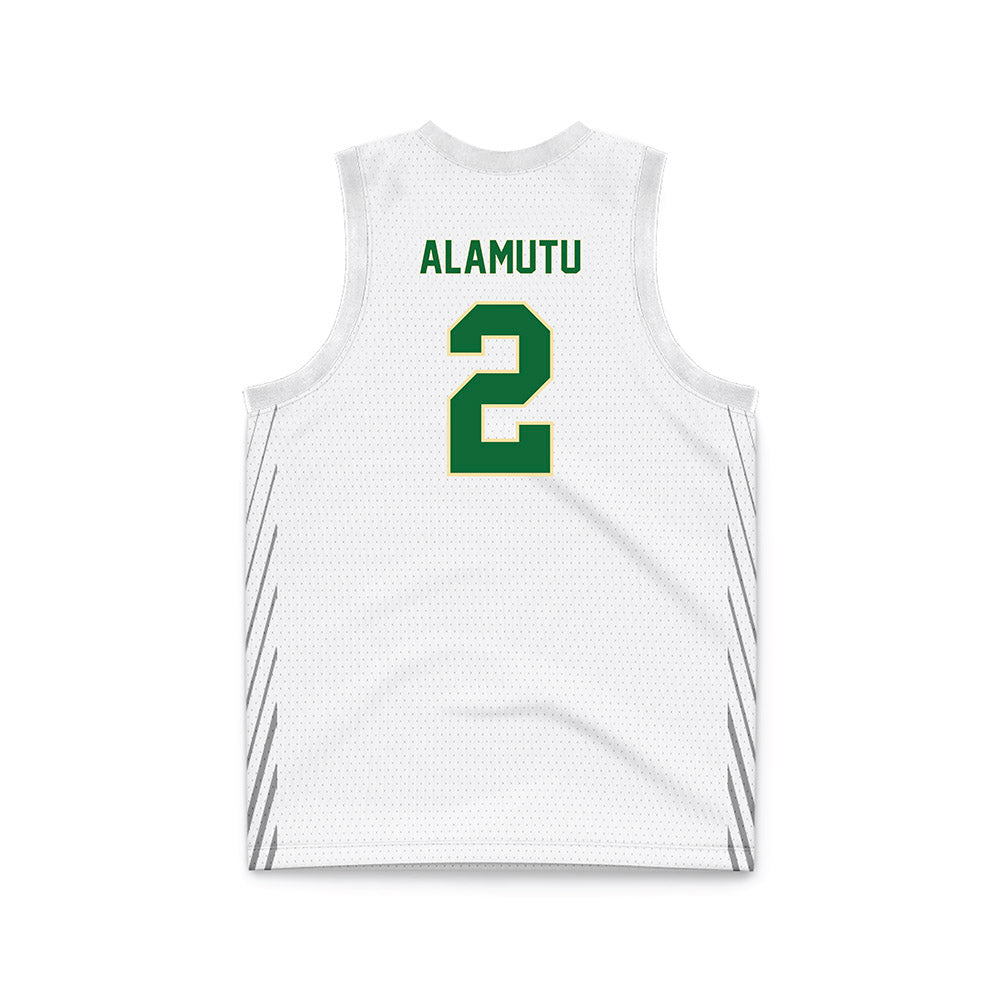 Wright State - NCAA Men's Basketball : Sam Alamutu - White Basketball Jersey-1