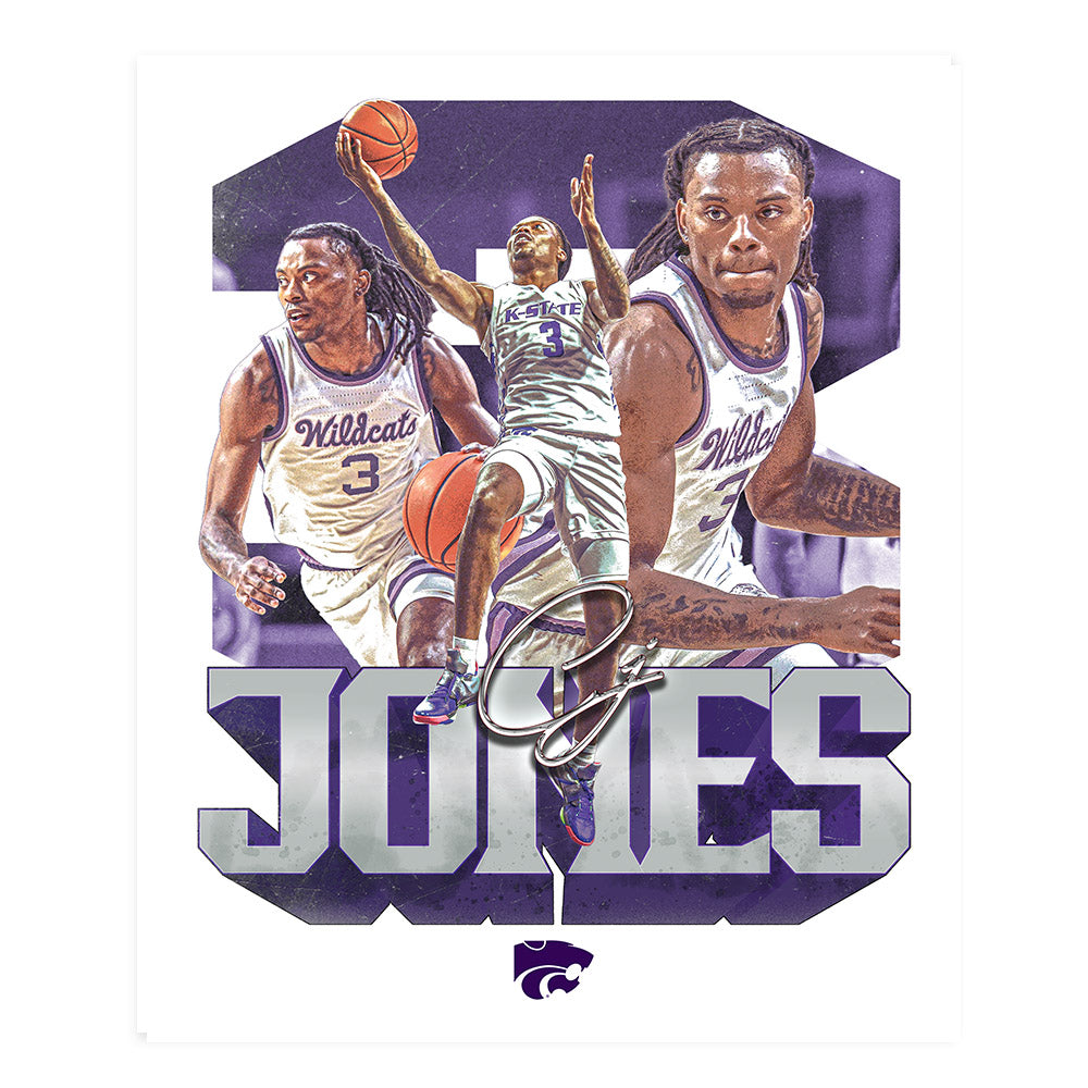 Kansas State - NCAA Men's Basketball : CJ Jones - Poster 20x24-0