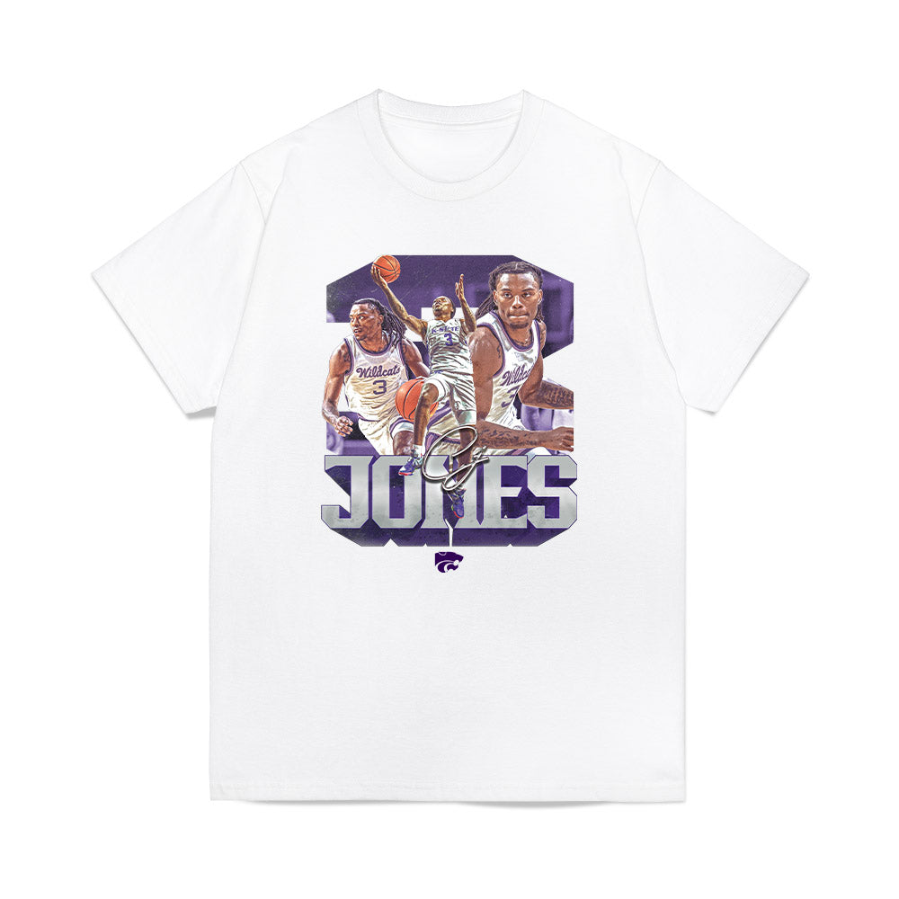 Kansas State - NCAA Men's Basketball : CJ Jones - Premium T-Shirt-0