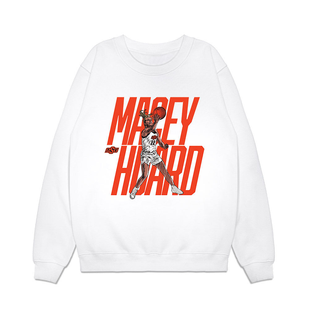Oklahoma State - NCAA Women's Basketball : Macey Huard - Player Collage Premium Crewneck Sweatshirt-0