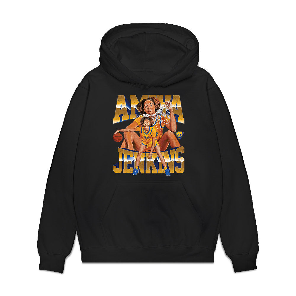 Pittsburgh - NCAA Women's Basketball : Amiya Jenkins - Premium Hooded Sweatshirt-0