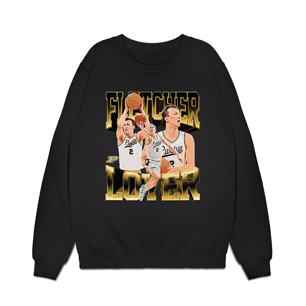Purdue - NCAA Men's Basketball : Fletcher Loyer - Player Collage Premium Crewneck Sweatshirt-0