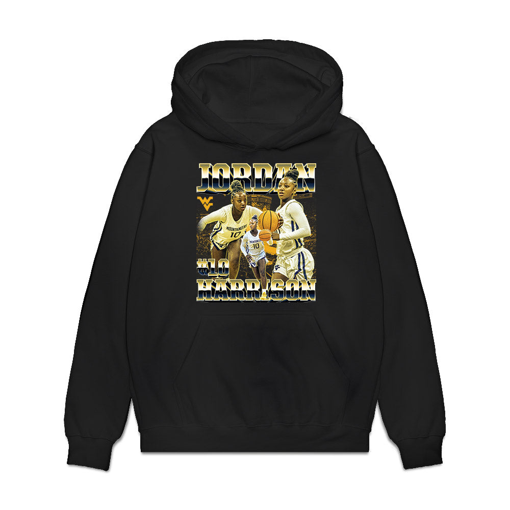 West Virginia - NCAA Women's Basketball : Jordan Harrison - Premium Hooded Sweatshirt-0