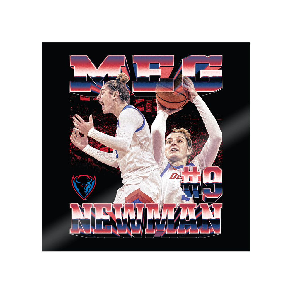 DePaul - NCAA Women's Basketball : Meg Newman - Collage Sticker-0