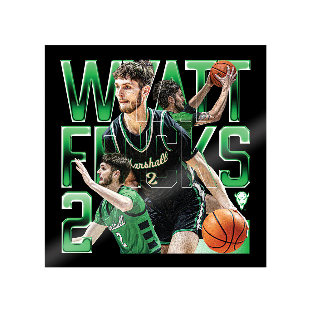 Marshall - NCAA Men's Basketball : Wyatt Fricks - Collage Sticker-0