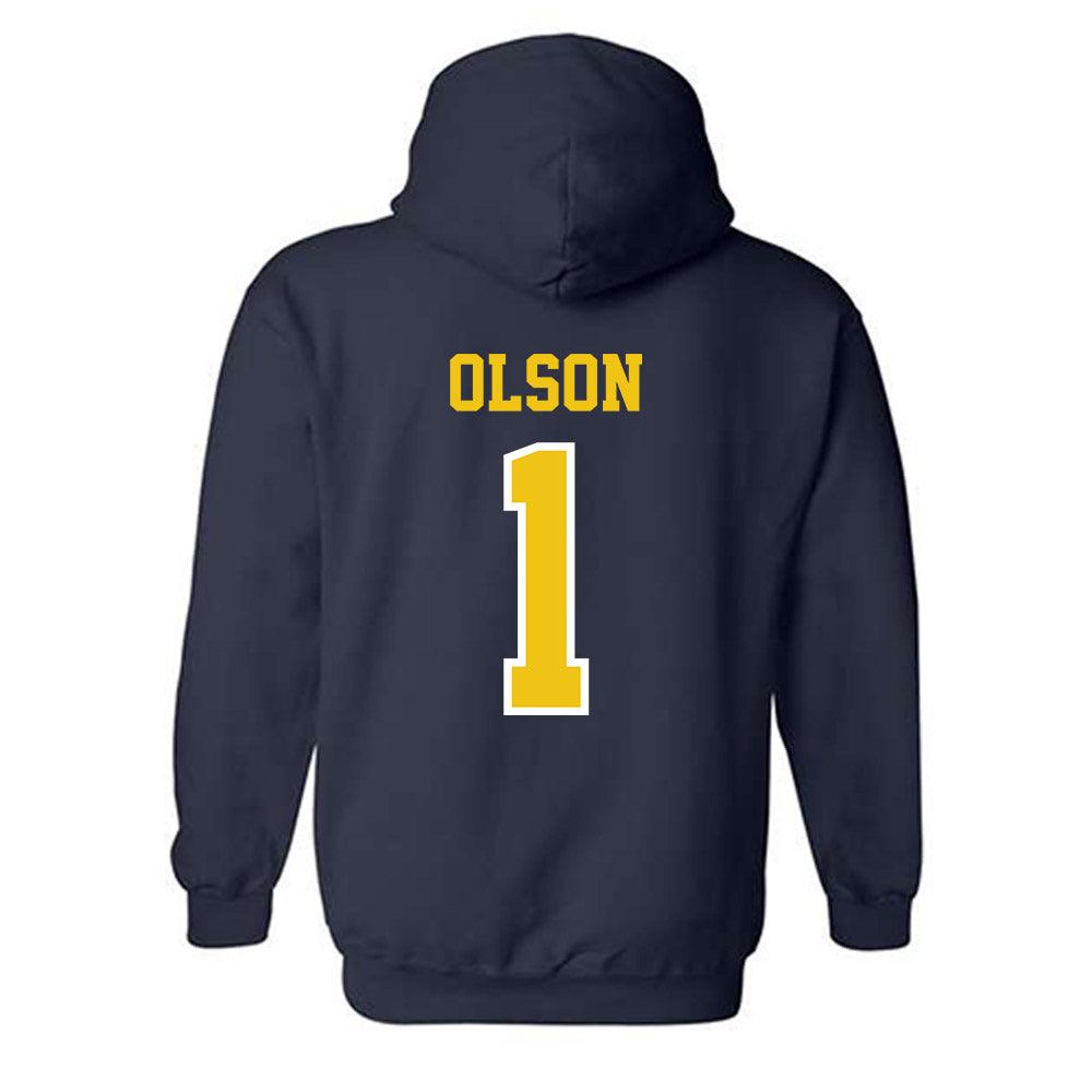 Michigan - NCAA Women's Basketball : Olivia Olson - Classic Shersey Hooded Sweatshirt-1