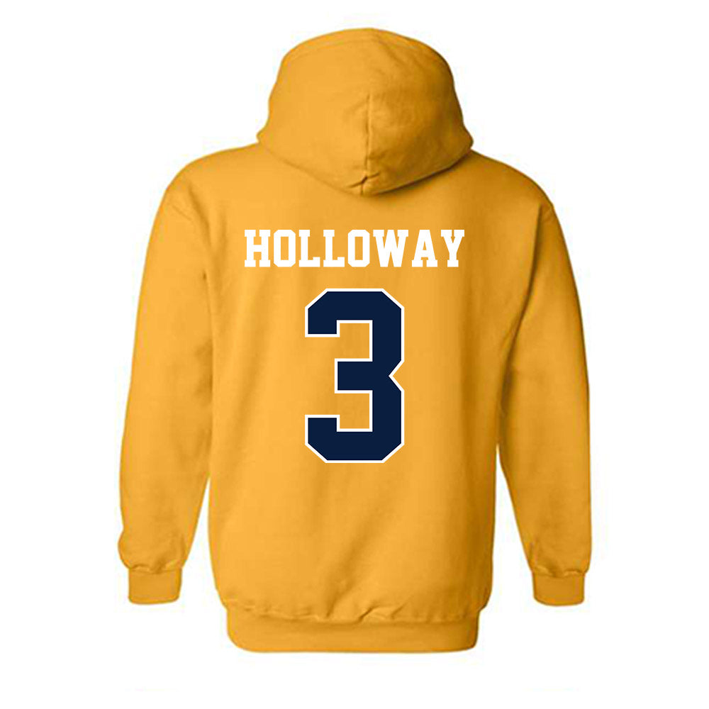 Michigan - NCAA Women's Basketball : Mila Holloway - Sports Shersey Hooded Sweatshirt-1