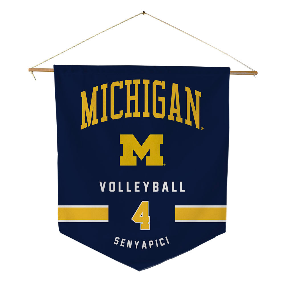 Michigan - NCAA Women's Volleyball : Ece Senyapici - Pennant - 18" x 21"-0