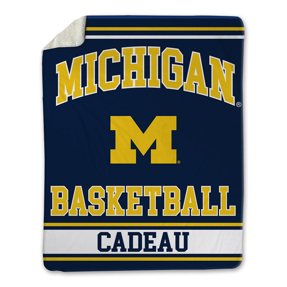 Michigan - NCAA Men's Basketball : Elliot Cadeau - Blanket-0