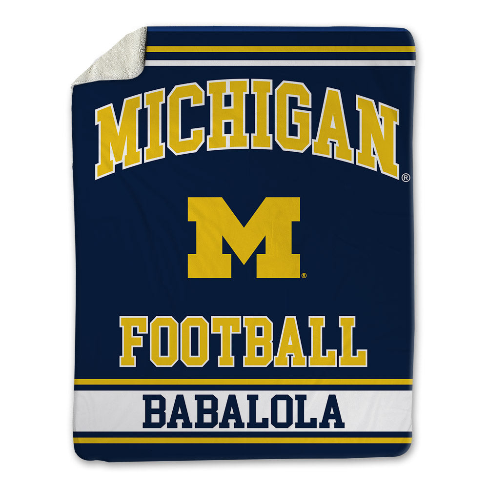 Michigan - NCAA Football : Andrew Babalola - Blanket-0