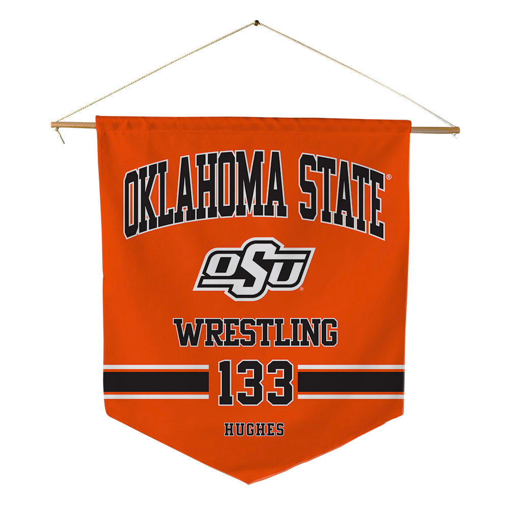 Oklahoma State - NCAA Wrestling : Cael Hughes - Pennant - 18" x 21"-0